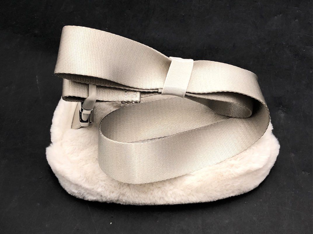 Lululemon Cream White Fleece Everywhere Belt Bag Adjustable Silver Hardware