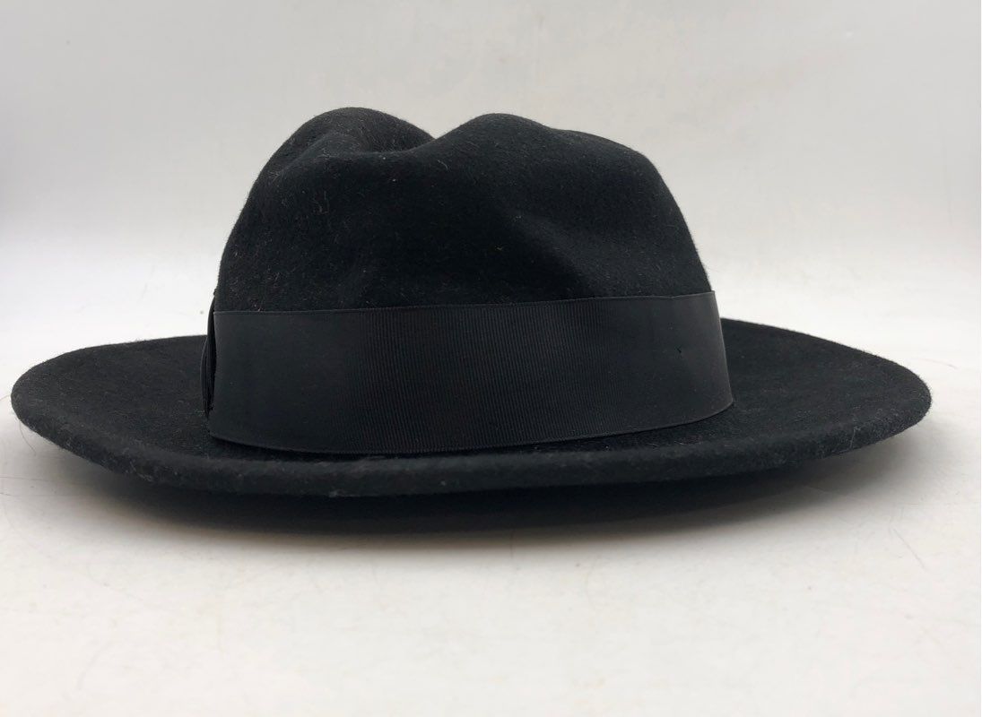 Bruno Capelo Men&#39;s Black Fedora Hat