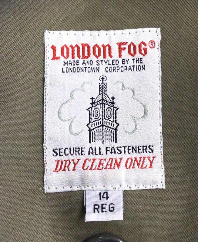 London Fog Women's Green Trench Coat - Size 14