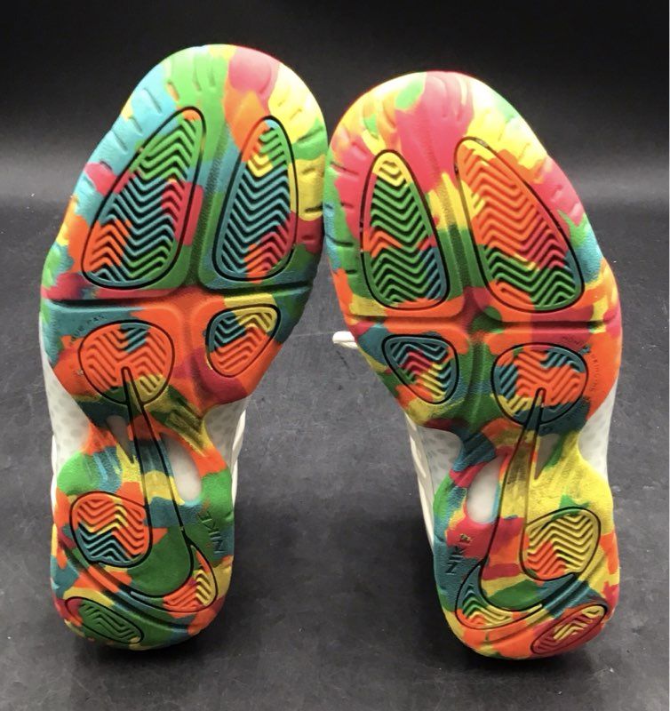 Nike Little Posite One Fruity Pebbles White Multi-Color Youth Size 7Y