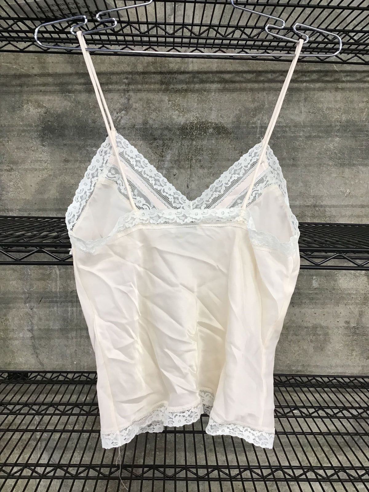 Christian Dior Blush Pink Chemise Tank Top with Lace Detail-Size: Small (+COA)