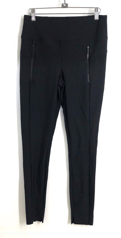 Athleta Women's Black Stellar Tight Zipper Pocket High Rise Vented Leggings Sz S