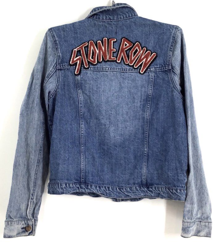 Stone Row Women&#39;s Blue Denim Trucker Jacket - Size L 14