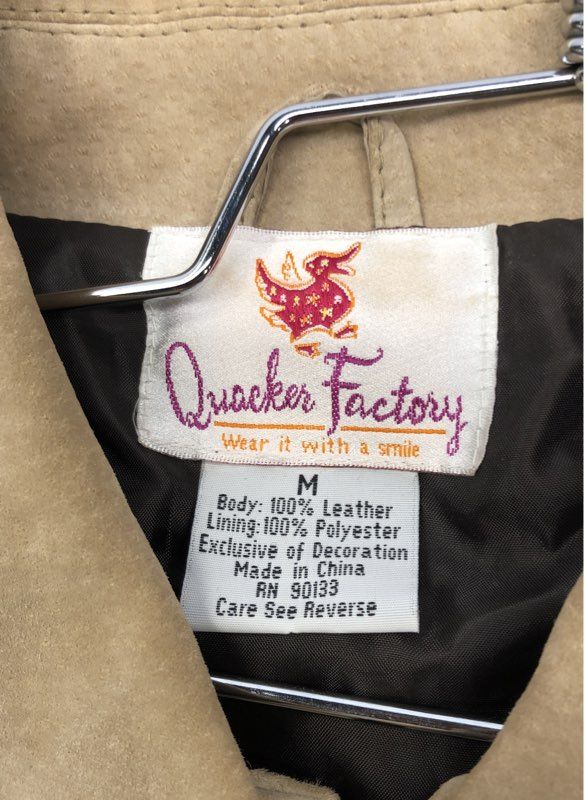 Quacker Factory Women's Vintage Y2K Leather Safari Embroidered Jacket Sz M