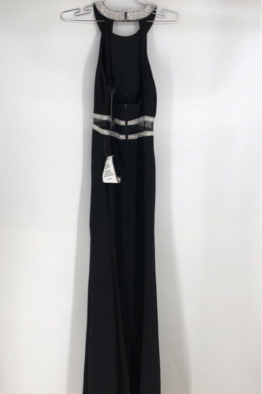 NWT Sequin Hearts Women's Black Maxi Dress - Size 7