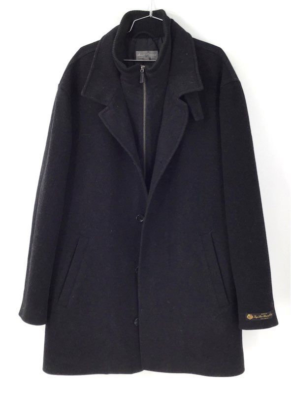 Daniel Cremieux Men's Black Wool Overcoat - Size 2XT