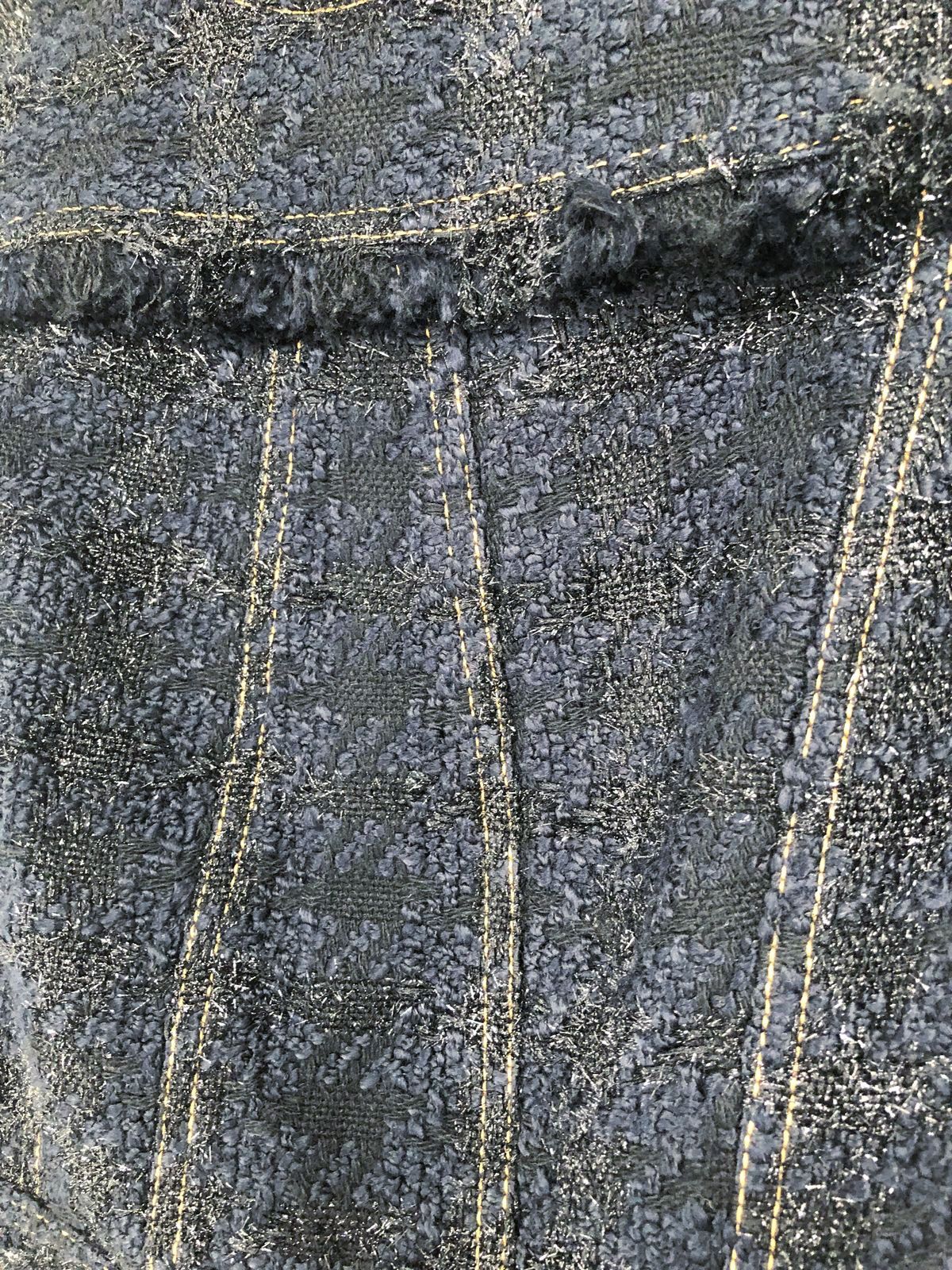 Tory Burch Women's Aria Navy Tweed Fringed Sheath Dress Size 2 COA