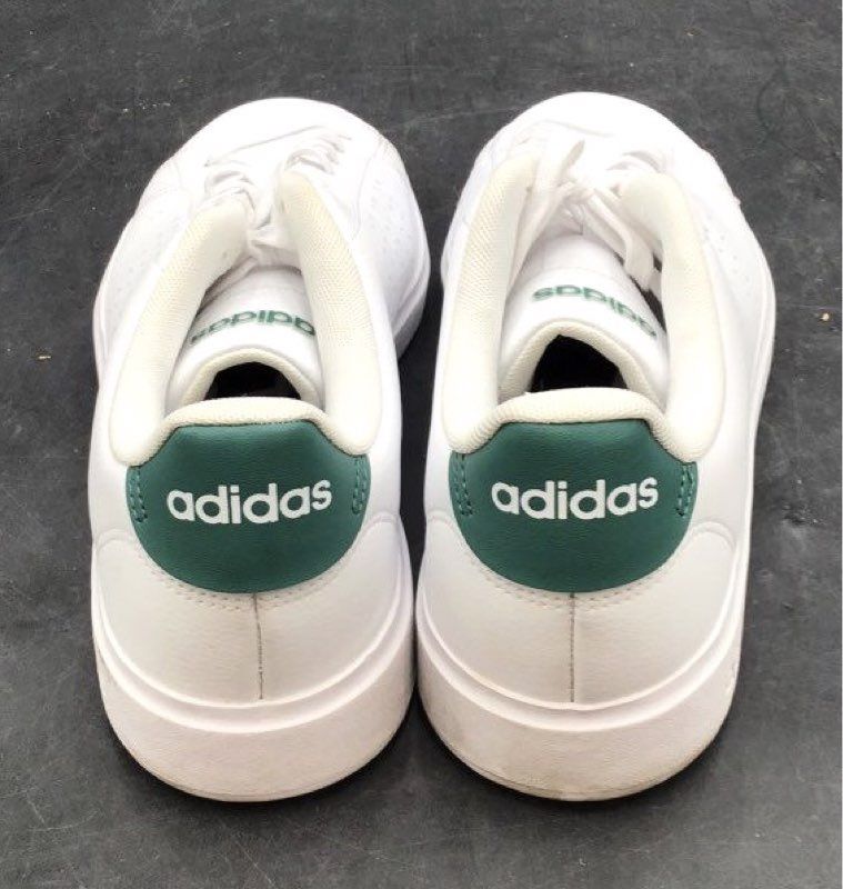 Adidas Advantage Base White Green Sneakers Men's Size 10