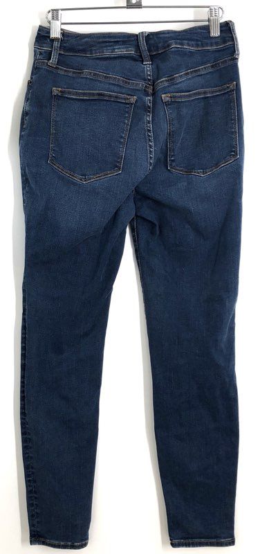 J.Crew Women's Blue Curvy 10 High-Rise Skinny Button Fly Stretch Jeans Size 27