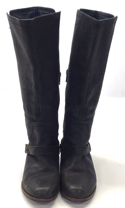 UGG Channing 3184 Black Leather Harness Tall Riding Boots Womens Size 7