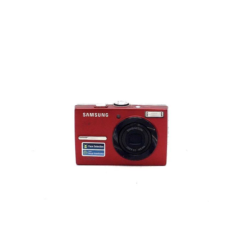 Samsung Red Black 10.2 MP Point &amp; Shoot Digital Camera W/Accessories