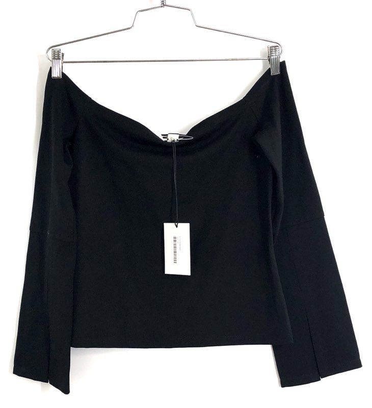 Alexis Women's Black Alexie Off-The-Shoulder Top Sz L NWT