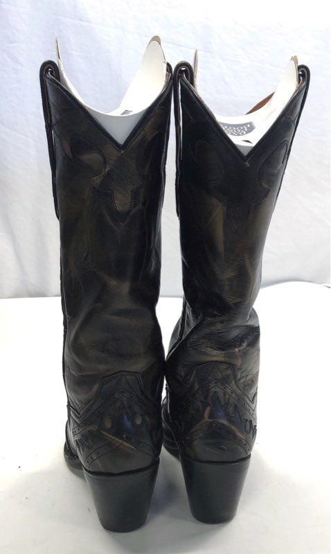 Dan Post Rockstar Bronze Metallic Black Western Boots DP3245 Size 8 M