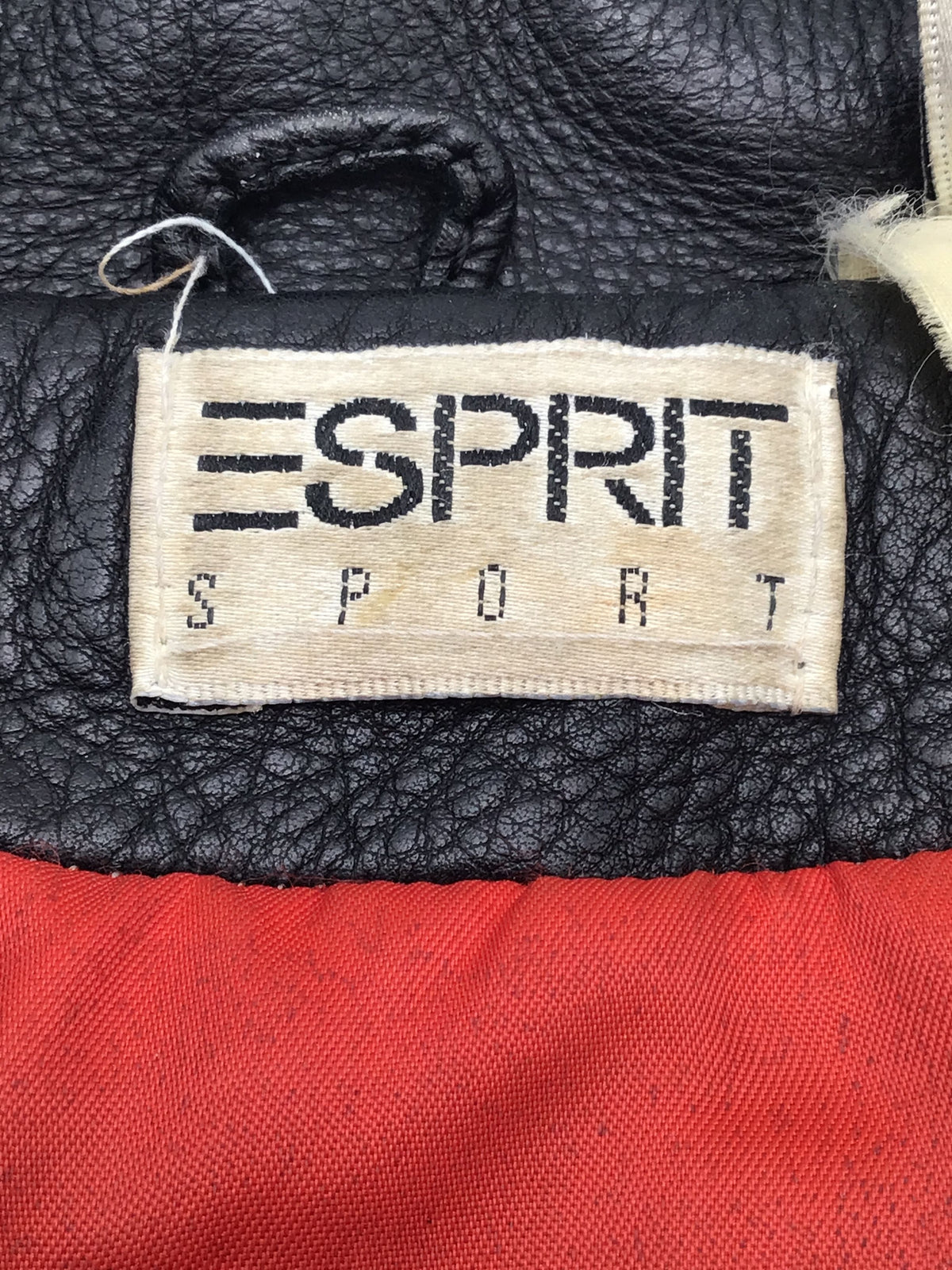 Esprit Sport Women&#39;s Black Leather Cropped Motorcycle Jacket - Size Large