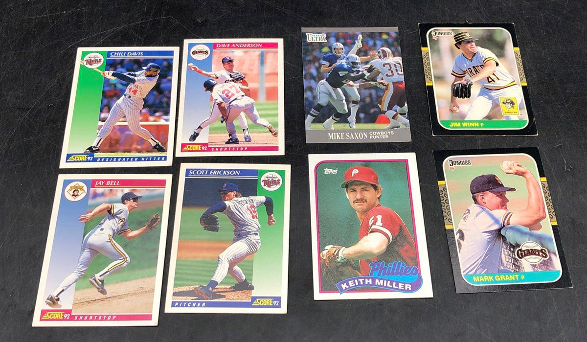 11.7 Lbs. Lot Of Donruss Topps Baseball Football Cards. Medium Box, Unsorted