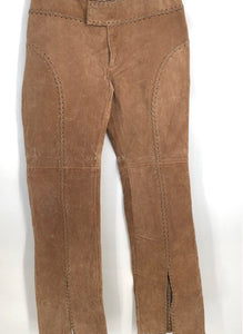 NWT BB Dakota Women's Brown Leather Trouser Pants - Size 9/10