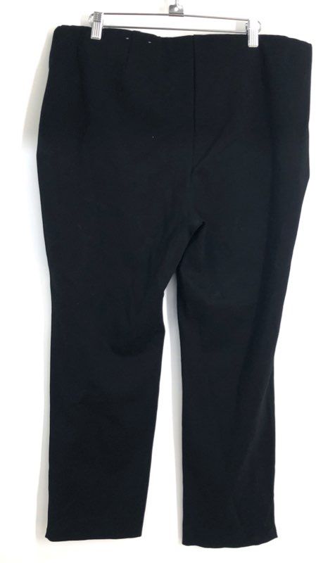 Chico's Women's Black Pull-On Gold Trim Pocket Petite Pants Size 16P