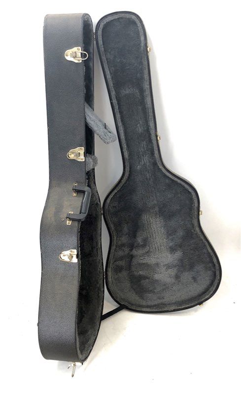 Hardshell Guitar Case for Acoustic Dreadnought Guitar Black w/ Plush Interior