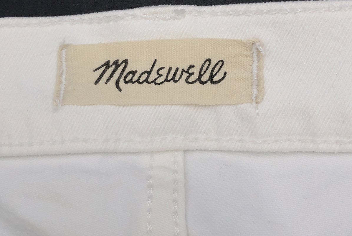 Madewell Women's The Perfect Vintage Jean White High Rise Raw Hem Sz 28P