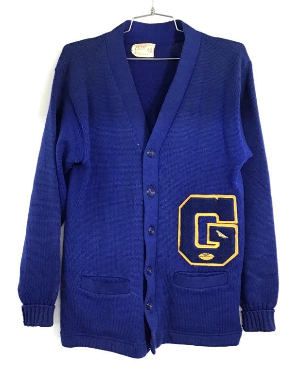 Vintage 60s Coane Philadelphia Athletic Knit Letterman Cardigan Jacket Sz 40