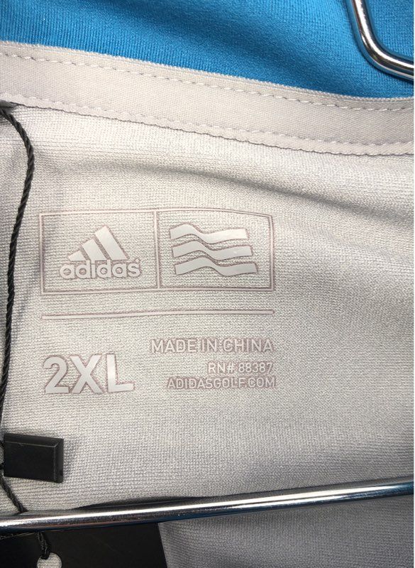 adidas Men's Golf ADI COMPQZLYR Quarter Zip Pullover Blue Gray NWT Sz 2XL