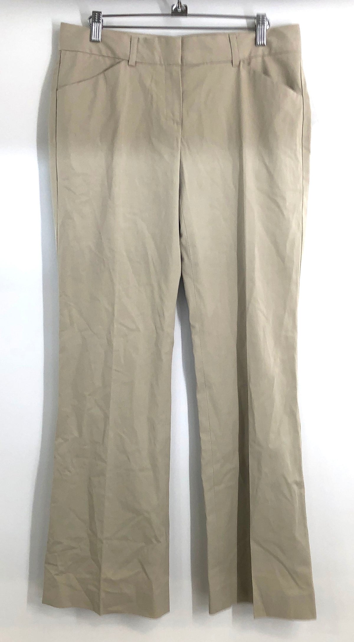 Theory Women's Max C Radar Pants Barley Beige Cotton Stretch Made in USA Size 6