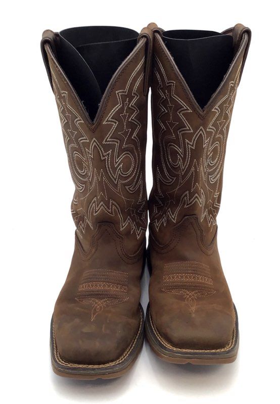 Durango Rebel DB4443 Brown Leather Pull-On Western Work Boots Size 7 D