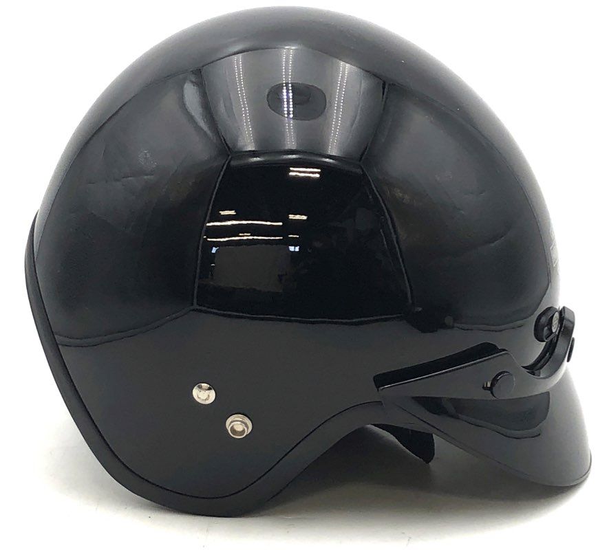 Harley-Davidson Gloss Black Half Helmet Size XXL 63-64cm Retractable Sun Shield