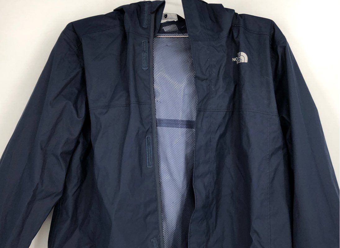 The North Face Boys Blue Hooded Full Zip Windbreaker Jacket - Size XL 18/20