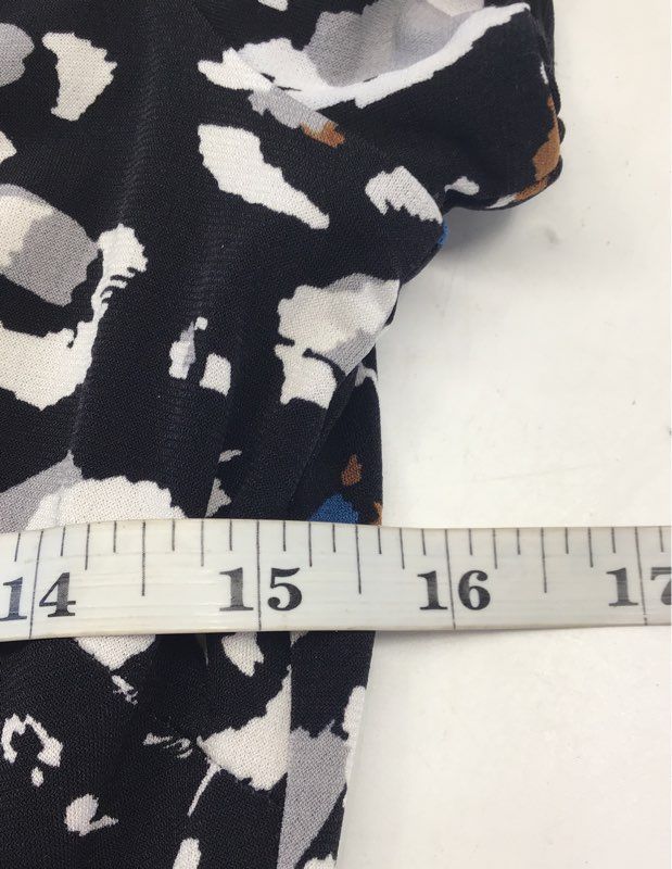 White House Black Market Women's Reversible Animal Wrap Dress Black Sz XS NWT