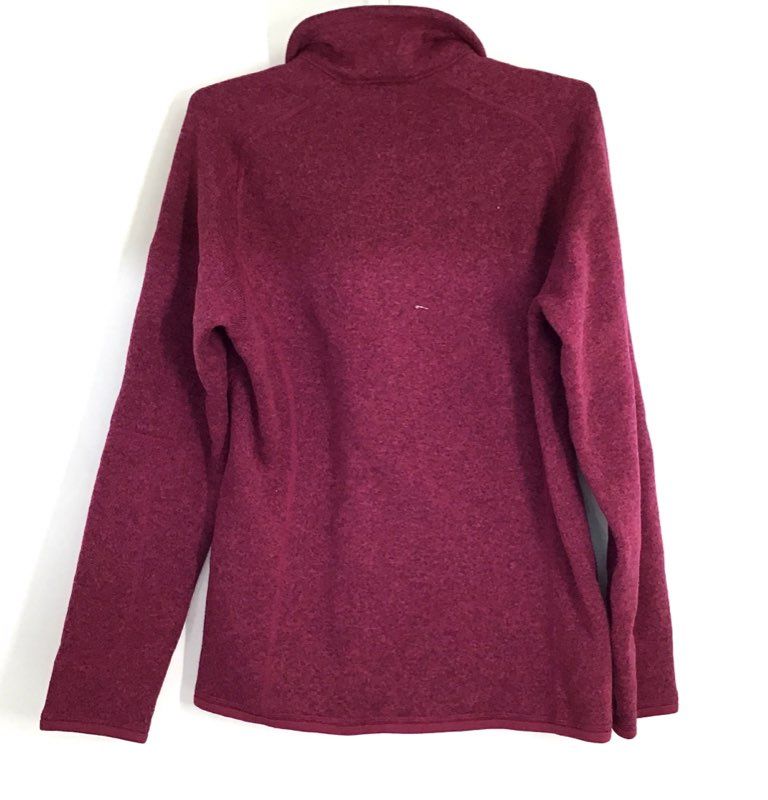 Patagonia Women's Better Sweater 1/4 Zip Pullover Magenta Knit Fleece Sz L