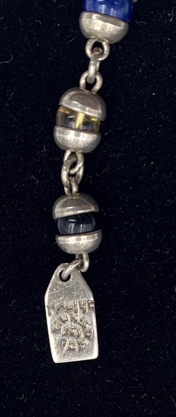 Stunning Sterling (.925) Silver 16.5" Beaded Necklace 32.85g
