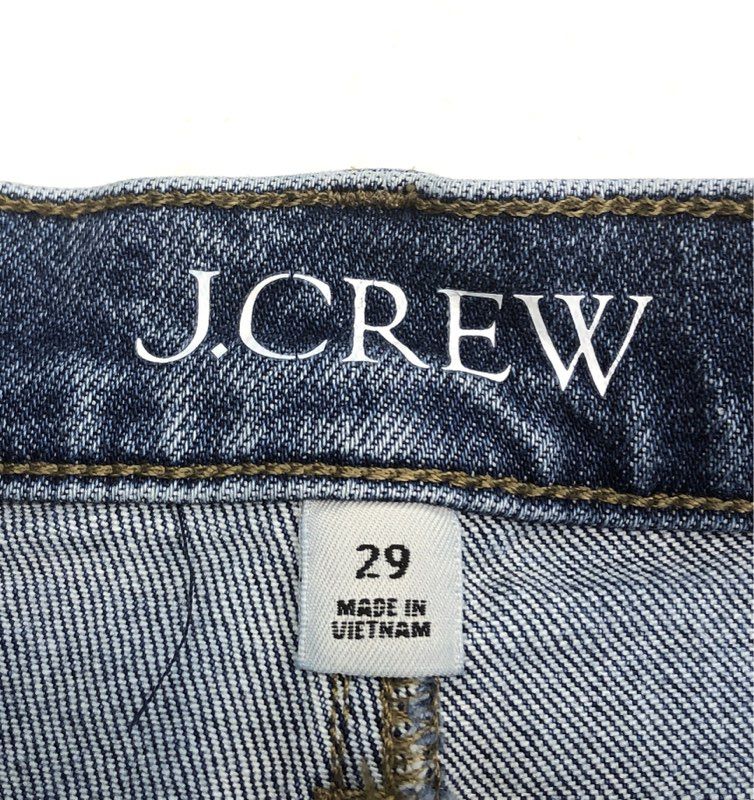J.Crew Women's Denim Cutoff Shorts Raw Hem High Rise Stretch Sz 29