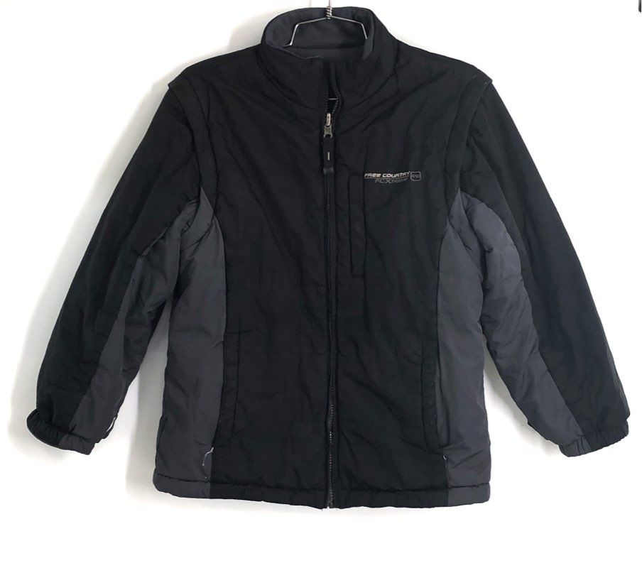 Free Country Men's Black Gray FCXtreme FCX90 Insulated Puffer Jacket Sz M