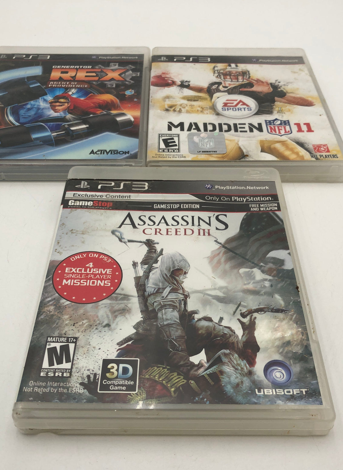 Assassin's Creed III NCAA Football 11 10 PS3 Game Lot PlayStation 3 2010s