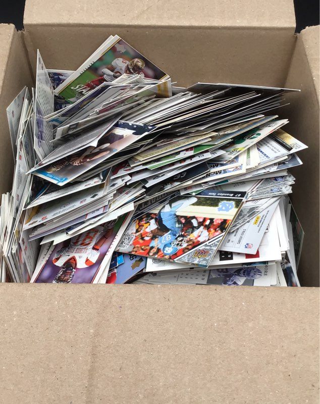 6.4 lbs. Lot Of Football NFL Cards. Medium Box, Unsorted