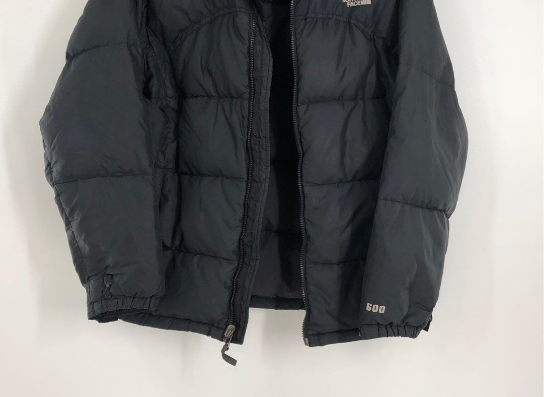 The North Face Girls Black Mock Neck Full Zip Puffer Jacket - Size XL