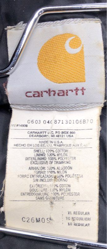 Vintage Carhartt Men's Moss Green Sandstone Arctic Coat C26MOS Made in USA XL