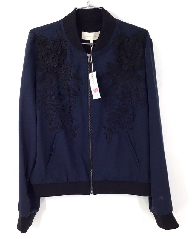 NWT Mika Mindel Women's Blue Bomber Jacket - Size L