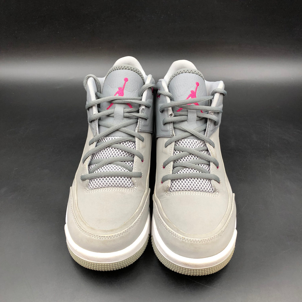 Nike Air Jordan Flight Origin 3 Wolf Grey Vivid Pink Basketball Size 8.5Y COA