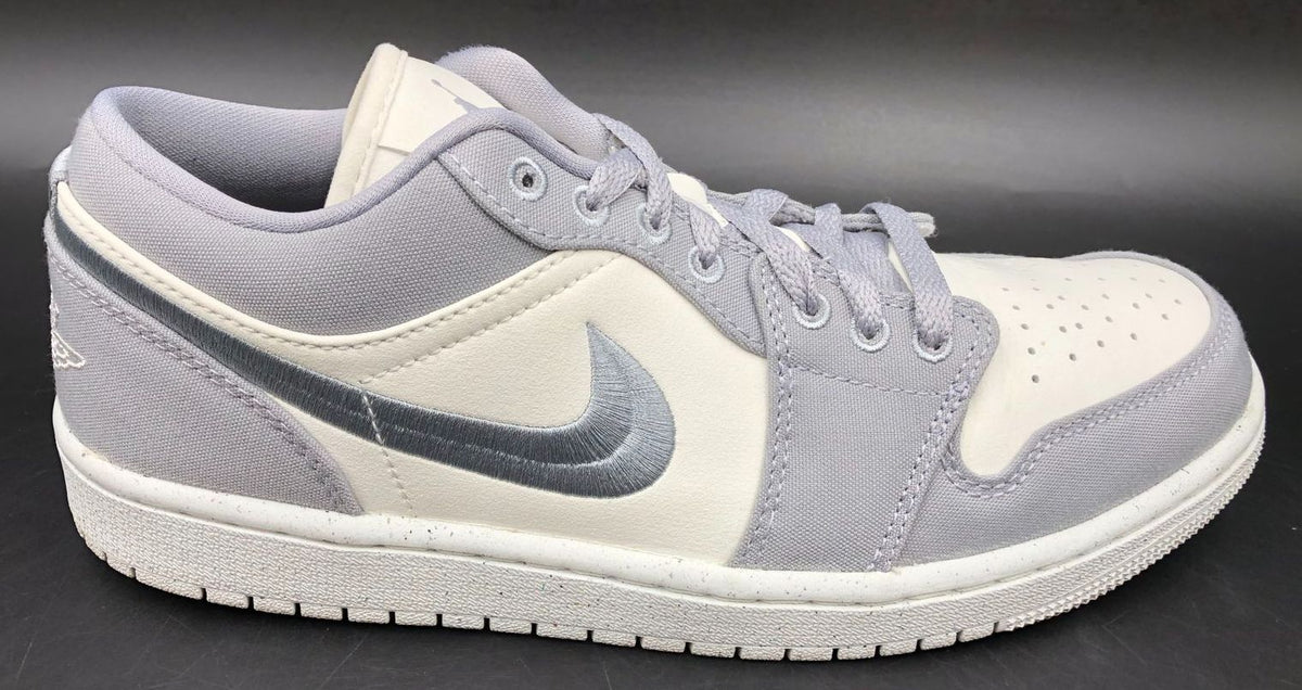 Nike Jordan 1 Low SE Women's 'Light Steel Grey' & White Sneakers - Size 9 (+COA)