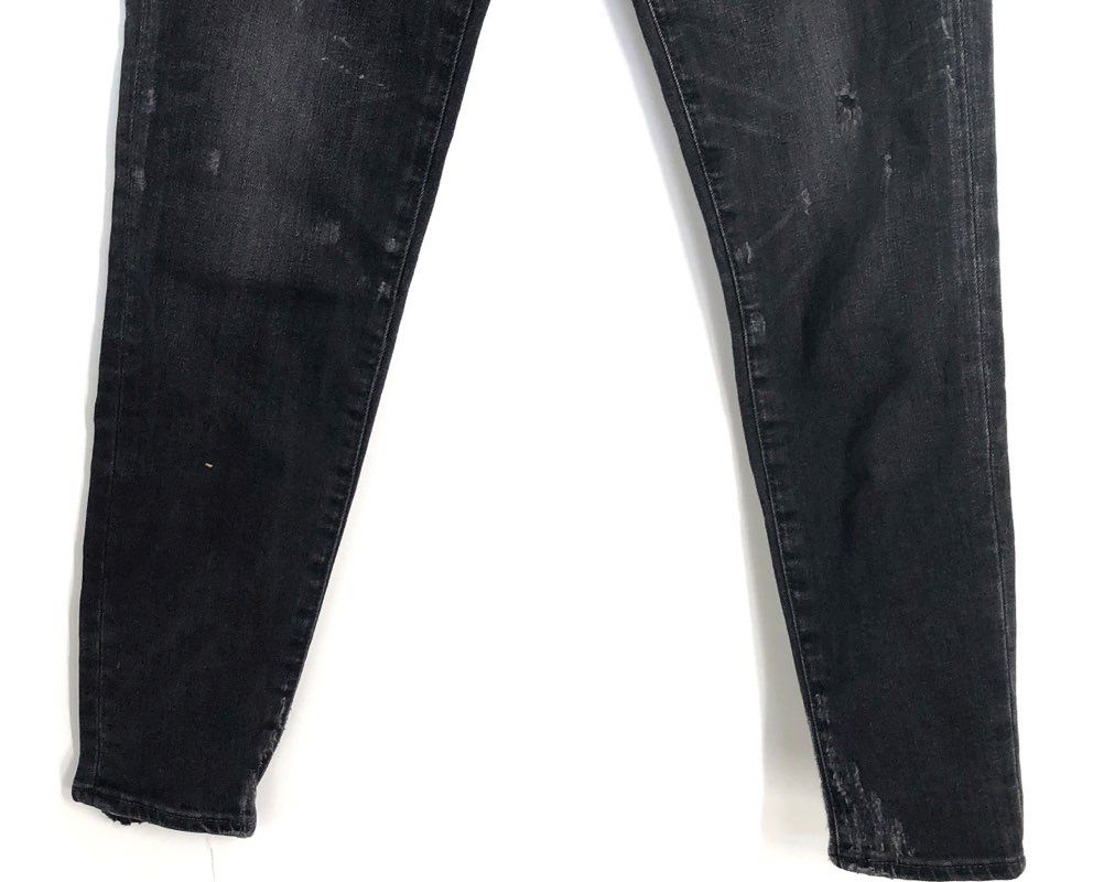 Moussy Vintage Barneys New York Women's Faded Black Distressed Skinny Jeans 24