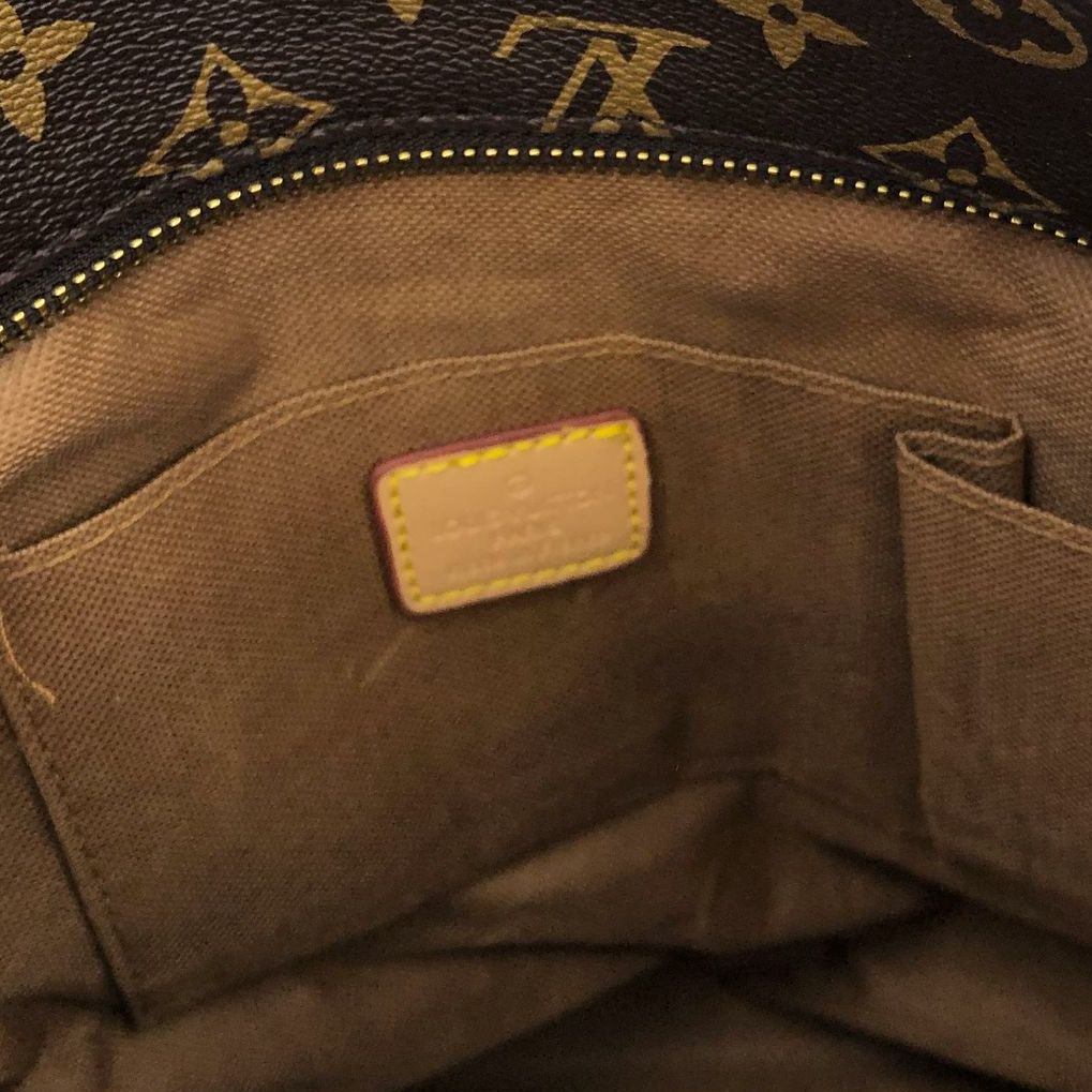 Louis Vuitton Inspired Brown LV Monogram Print Coated Canvas Shoulder Bag