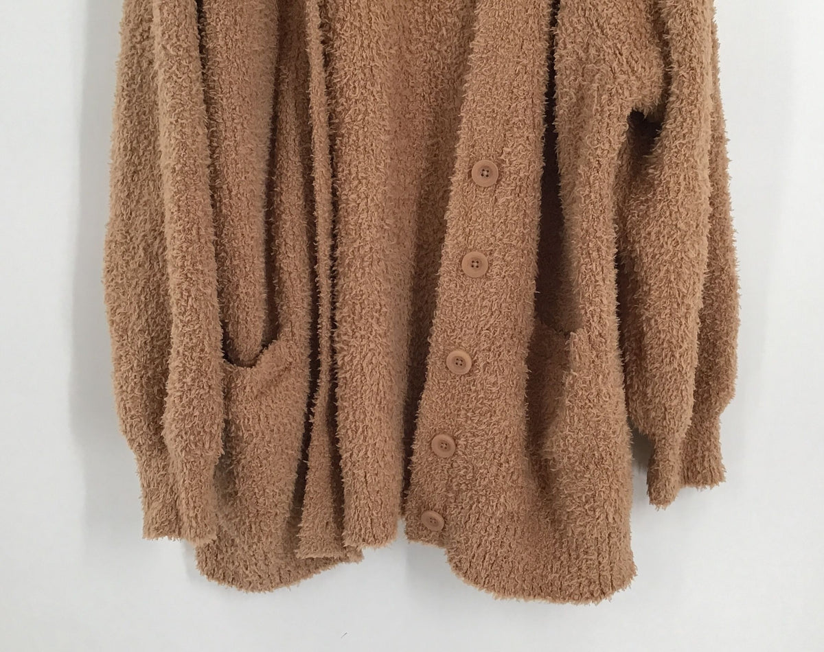 NWT Aerie Women&#39;s Brown Long Sleeve Cardigan Sweater - Size Large