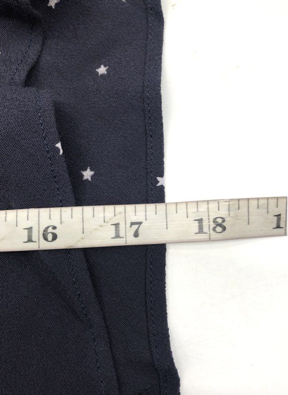 Madewell Women's Navy Blue Star Print Drawstring Mini Skirt Size 0 NWT