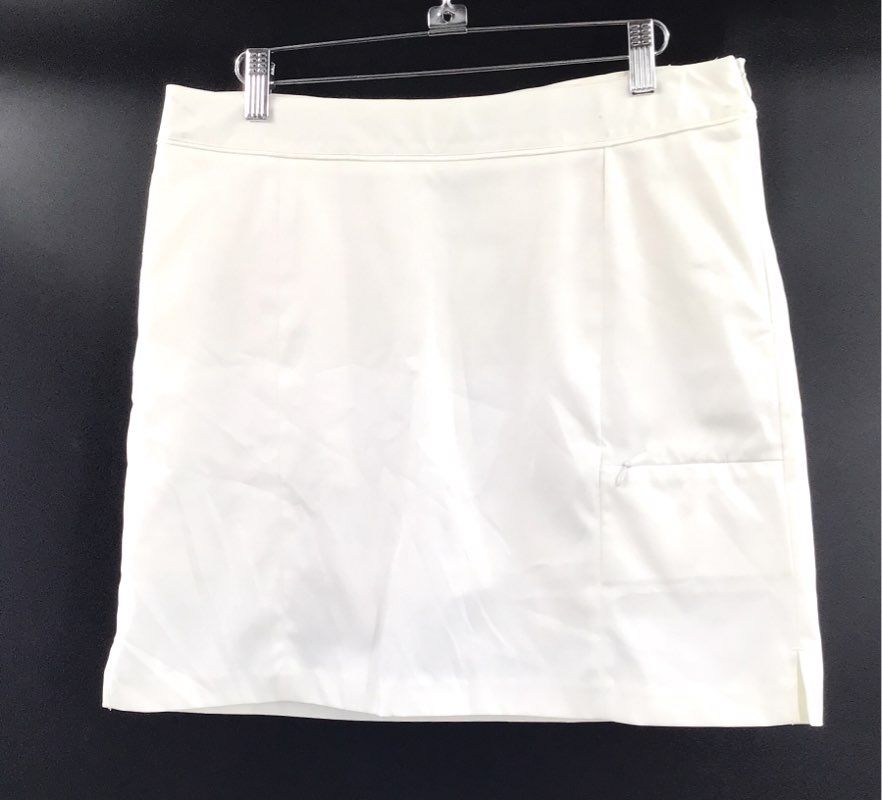 Greg Norman Women's White Perfect Fit Performance Stretch Golf Skort Sz 6