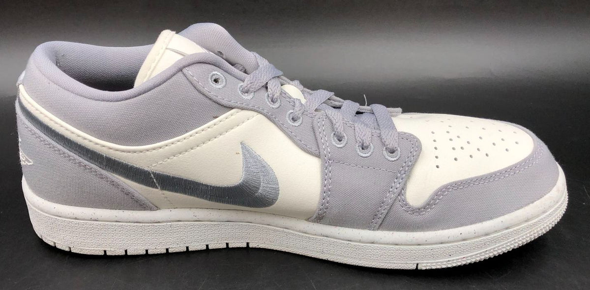 Nike Jordan 1 Low SE Women's 'Light Steel Grey' & White Sneakers - Size 9 (+COA)