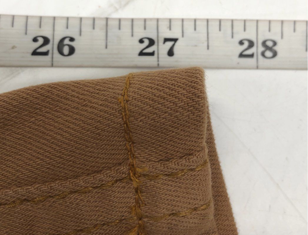 Miss Me Women's Camel Mid-Rise Straight Embellished Flap Pocket Pants Sz 28x32