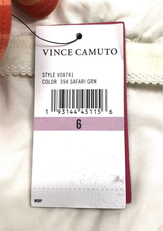 Vince Camuto Women's One Piece Swimsuit Ombre Stripe Safari Green NWT Sz 6