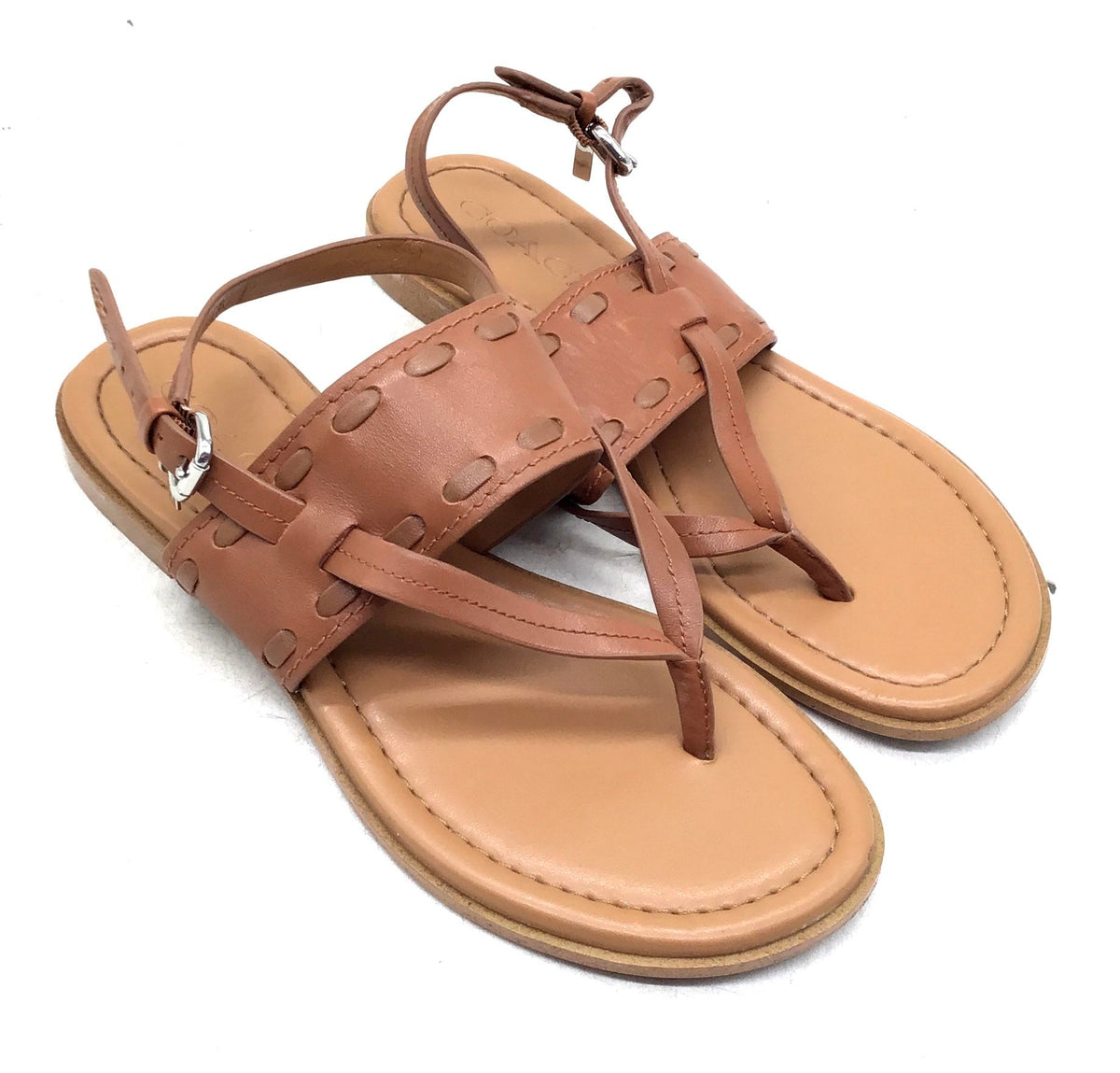 Coach Women's Stacey Brown Slingback Sandals - Size 6.5B